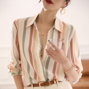 Women's Top with Striped Design